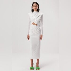 MISHA Emmeline Dress in White. Size Small.